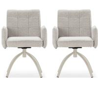 Fauteuil Lot de 2 F. Mindi pivotant beige