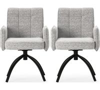 Fauteuil Lot de 2 F. Mindi pivotant gris
