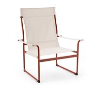 Fauteuil lounge à dossier haut Perugia rouille / blanc 90x111x78 cm