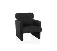 hjh Living - Fauteuil lounge CARIPITO - 1 place, tissu noir
