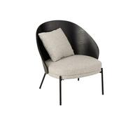 Paris Prix – Fauteuil lounge design Lone – 81 cm – Noir et Gris