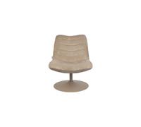 Fauteuil lounge en tissu beige, uni, fixe - Zuiver, Bubba - 67x81x85 cm