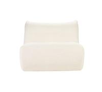 Fauteuil lounge en tissu bouclette blanc cassé BUMPY