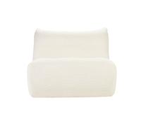 Fauteuil lounge en tissu bouclette blanc cassé BUMPY