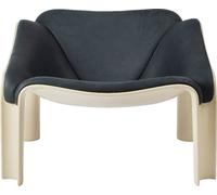 Fauteuil lounge F300 en cuir Gubi Sorensen, coloris Dunes 21003 - GUBI F300 10132356