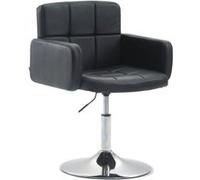 CLP Fauteuil Lounge Design Los Angeles Similicuir I Chaise Design Réglable en Hauteur et Pivotante I Chaise de Salle à Manger I Couleur:, Couleur: Noir