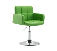 Fauteuil lounge Los Angeles similicuir avec piètement tulipe en métal chromé - Siège Vert
