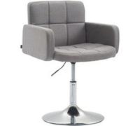 Fauteuil lounge Los Angeles tissu avec piètement tulipe en métal chromé - Siège Gris G