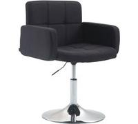 CLP Fauteuil Lounge Design Los Angeles Tissu I Chaise Design Réglable en Hauteur et Pivotante I Chaise de Salle à Manger I Couleur: | Couleur Noir