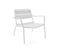 Fauteuil lounge Malaga blanc 76.7x72.5x69.3 cm