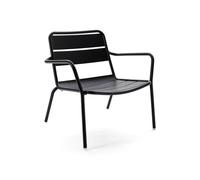 Fauteuil lounge Malaga noir 76.7x72.5x69.3 cm