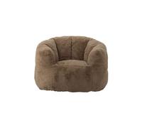 Fauteuil lounge marron en polyester Kari