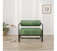 Fauteuil Lounge Moderne - Fauteuil avec structure métallique - Fauteuil design - Confort Minimaliste - Vert