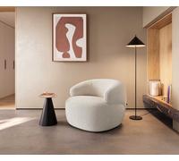 Fauteuil lounge Nova 88x88 cm Bou rème-Blanc