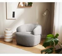 Fauteuil-lounge Nova 88x88 cm Bou ris argenté
