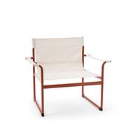 Fauteuil lounge Perugia rouille / blanc 90x82x72 cm