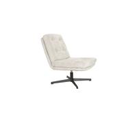 Fauteuil lounge pivotant blanc cassé Kai