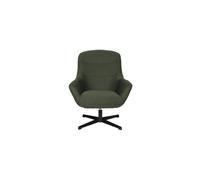 Fauteuil lounge pivotant en tissu vert Yuki