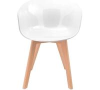 Fauteuil - MAC-ANDREWS - SPIRIT - Scandinave - Assise polypropylène/polycarbonate - Pieds hêtre