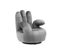 Fauteuil main pivotant CATCHY en velours - Anthracite
