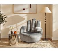 Fauteuil main pivotant CATCHY en velours - Anthracite
