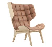 Fauteuil Mammoth cuir structure chêne naturel natural oak base