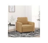 vidaXL Fauteuil Marron 60 cm Velours