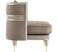 Fauteuil Marron Tissu élégant rembourré 1place Style Moderne Meubles Salon Nouveau