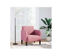 vidaXL Fauteuil avec accoudoirs rose 54 cm velours