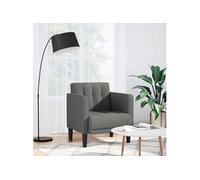 Fauteuil met armleuningen cm tissu gris foncé