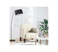 vidaXL Fauteuil met armleuningen cm velours crème Crème G