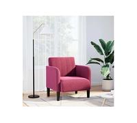vidaXL Fauteuil met armleuningen cm velours rouge bordeaux Rouge G