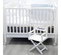 Fauteuil metteur en scène bleu roi pieds blancs (personnalisable)