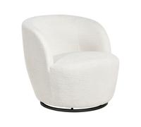 Fauteuil Moderne en Polyester Pivotant avec Accoudoirs Assise Large Meuble de Sa