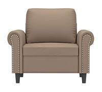 Fauteuil moderne en similicuir - VIDAXL - Cappuccino - 60 cm - 92x77x80 cm - Cadre robuste en métal - Assise moelleuse