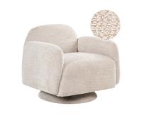 Fauteuil Moderne en Tissu Pivotant avec Accoudoirs Meuble de Salon Beige Aapua
