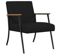 Fauteuil moderne en tissu - vidaXL - 59x75x78 cm - Noir - Ergonomique - Capacité 110 kg - Facile à entretenir