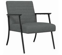 Fauteuil moderne en tissu - vidaXL - Gris foncé - 59x75x78 cm - Ergonomique - Contreplaqué et acier
