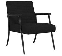 Fauteuil moderne en tissu - vidaXL - Noir - 59x75x78 cm - Tissu velours - Cadre en contreplaqué et acier - Ergonomique