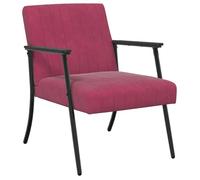 Fauteuil moderne en velours - vidaXL - Bordeaux - 59x75x78 cm - Ergonomique - Rembourrage doux