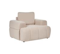 Fauteuil Moderne Japandi en Bou vec Accoudoirs Rembourré Beige Narilla