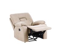 Fauteuil Moderne Tissu Inclinable Manuellement Rembourré Repose Beige Bergen