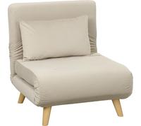 Fauteuil Moonbite avec fonction de relaxation, dossier réglable sur 6 positions jusqu'à 180°, assise à ressorts et coussin décoratif. Canapé convertible en lit d'appoint de 72 × 190 cm, revêtement en 