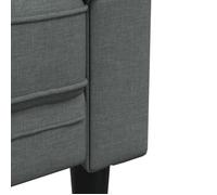 Fauteuil - MOTHINESSTO - Chesterfield - Gris foncé - Tissu 100% polyester - 1 place