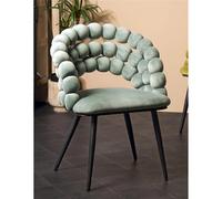 Fauteuil Nimpha en velours bleu avec pieds noirs 62 x 60 x 80 cm