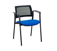 Fauteuil Noemie - dossier maille - Bleu