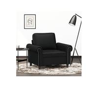 vidaXL Fauteuil Noir 60 cm Similicuir 359494