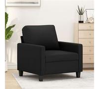 Fauteuil Noir 60 cm Similicuir Noir G