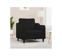vidaXL Fauteuil Noir 60 cm Tissu
