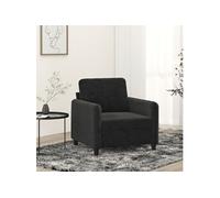 vidaXL Fauteuil Noir 60 cm Velours Noir G